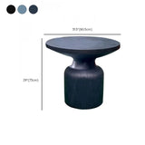 Gray Cement Round Concrete Frame Outdoor Coffee Table #size