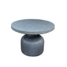 Gray Cement Round Concrete Frame Outdoor Coffee Table Image - 7