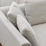 Gray Corner Cotton Blend Upholstered Left-Arm Chaise Image - 2