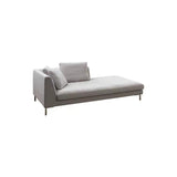 Gray Corner Cotton Blend Upholstered Left-Arm Chaise Image - 3