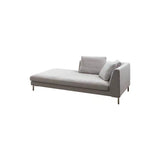 Gray Corner Cotton Blend Upholstered Left-Arm Chaise Image - 4