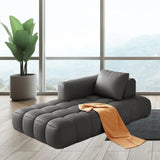 Gray Large Rectangular Fabric Right-Arm Chaise with Pillow Image - 1