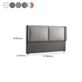 Gray Rectangular Upholstered Full Headboard with Legs Image - 13