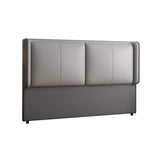 Gray Rectangular Upholstered Full Headboard with Legs Image - 5