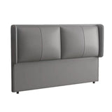 Gray Rectangular Upholstered Full Headboard with Legs Image - 9