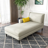 Gray Removable Cushions Rectangular Fabric Right-Arm Chaise Image - 2