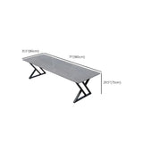 Gray Stone Sled Rectangle Conference Table 6 People Image - 10