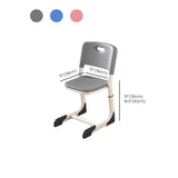 Gray-White Kids Study Desk Chair Set with Storage #size