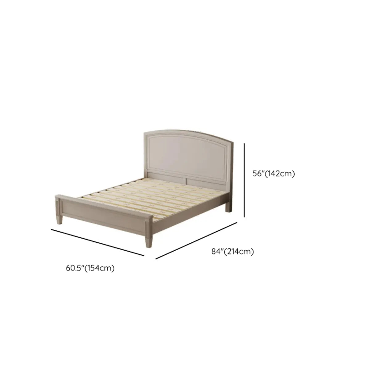 Gray Wood Queen Lift Up Storage Bed with Headboard Image - 15