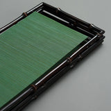 Green Bamboo Translucent Folding Room Divider Screen Image - 10