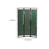 Green Bamboo Translucent Folding Room Divider Screen Image - 12