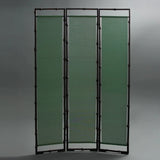 Green Bamboo Translucent Folding Room Divider Screen Image - 4