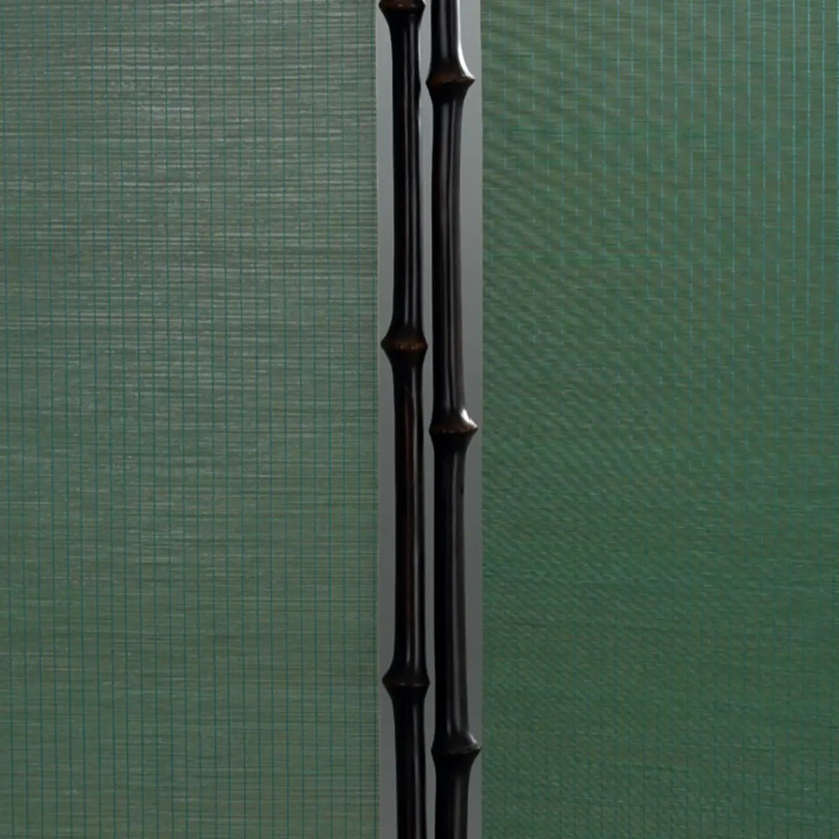 Green Bamboo Translucent Folding Room Divider Screen Image - 6