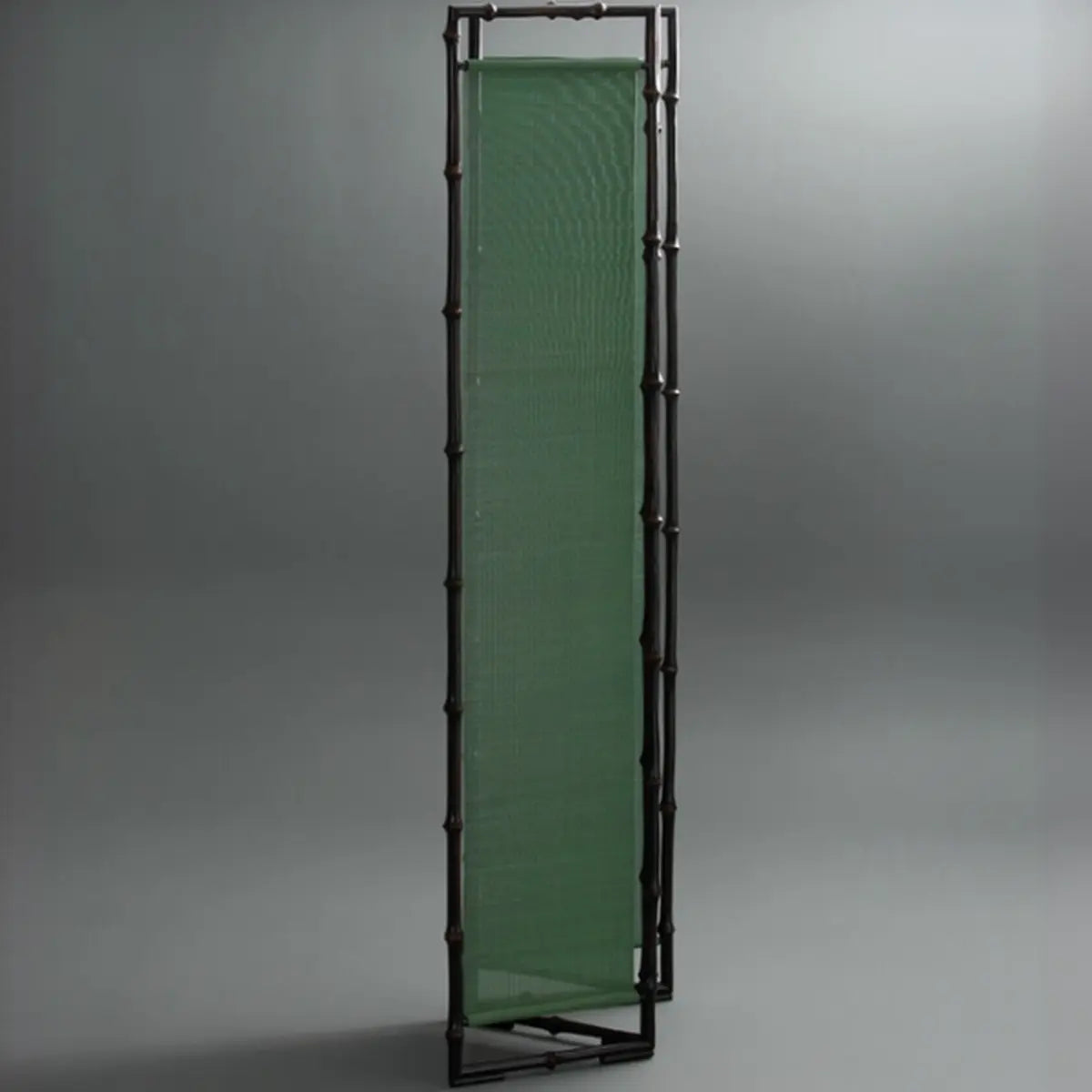 Green Bamboo Translucent Folding Room Divider Screen Image - 8