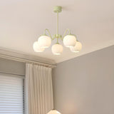 Green Floral Globe Chandelier Adjustable Height Image - 4