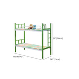 Green Metal Open-Frame Twin Bunk Bed with Ladder Image - 16