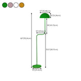 Green Modern S-Shaped Glass Metal Dome Foor Lamp  #size