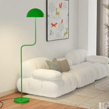 Green Modern S-Shaped Glass Metal Dome Foor Lamp  Image - 4