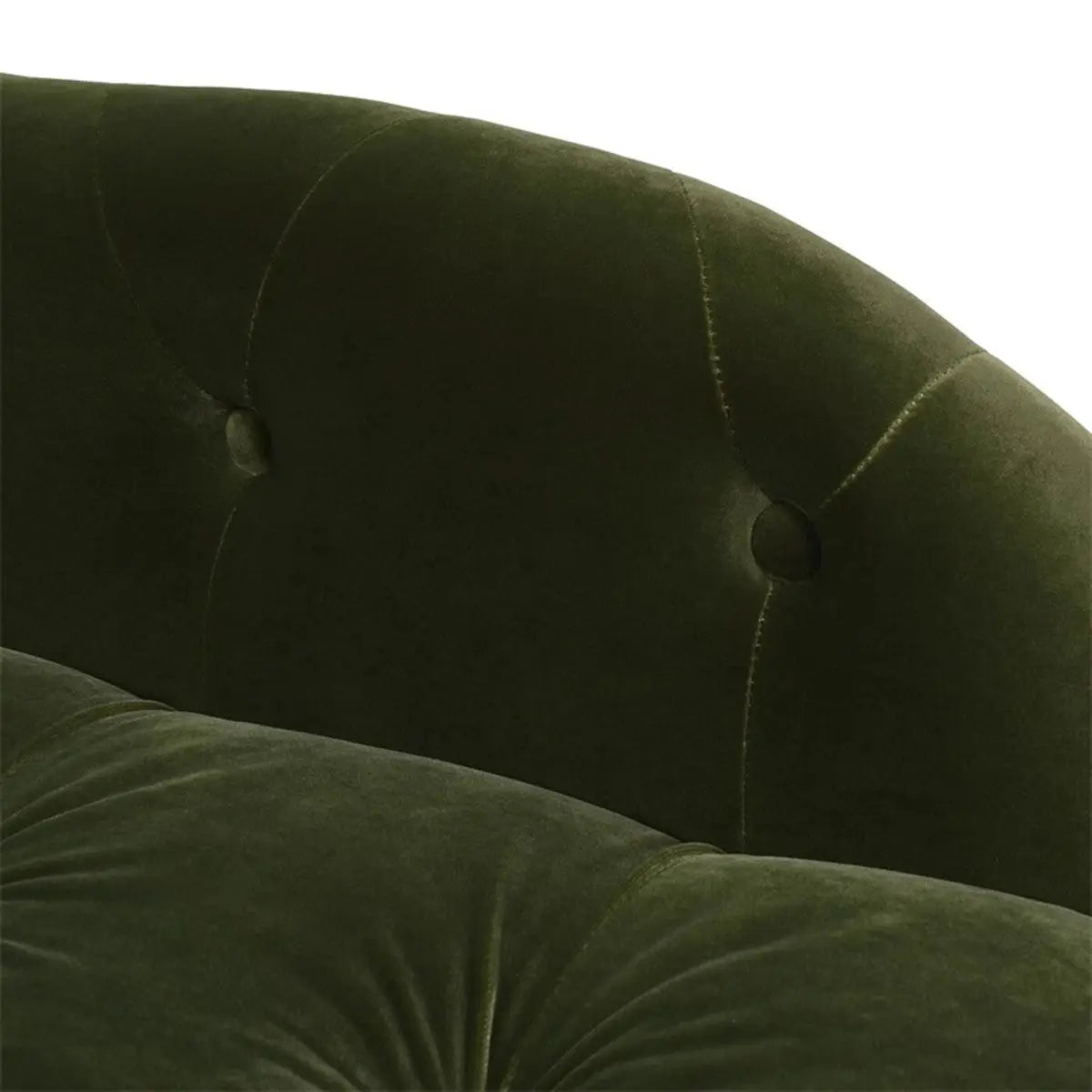 Green Reclining Curved Velvet Upholstered Left-Arm Chaise Image - 10