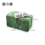 Green Rectangle Footrest Corduroy Medium Tufted Ottomans Image - 30