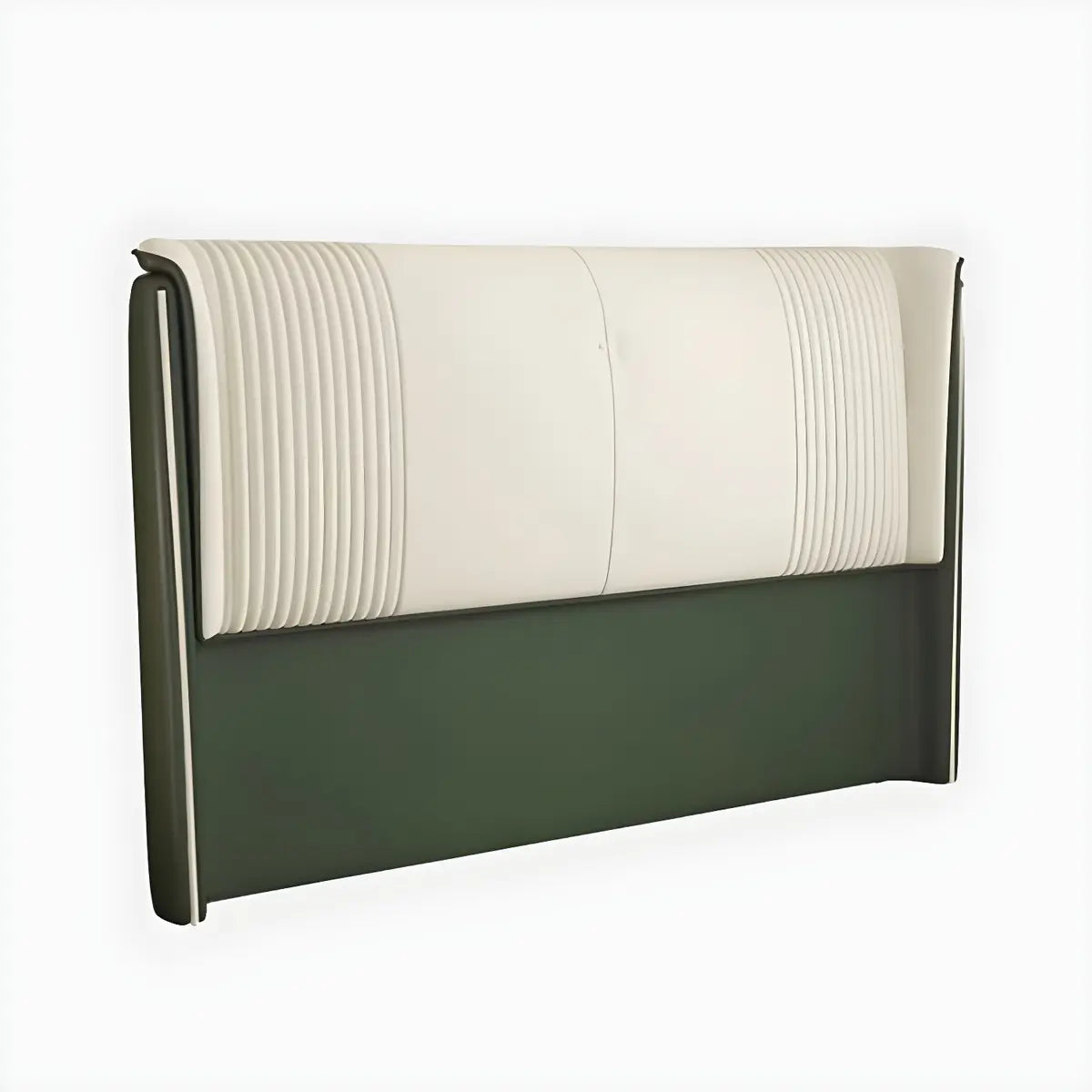 Green Rectangular Upholstered Wingback Headboard Image - 11