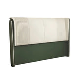 Green Rectangular Upholstered Wingback Headboard Image - 7