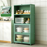 Green Rectangular Wood Kitchen Medium China Cabinet Image - 20