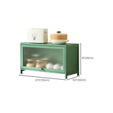 Green Rectangular Wood Kitchen Medium China Cabinet Image - 26