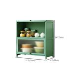 Green Rectangular Wood Kitchen Medium China Cabinet Image - 29