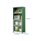 Green Rectangular Wood Kitchen Medium China Cabinet Image - 34