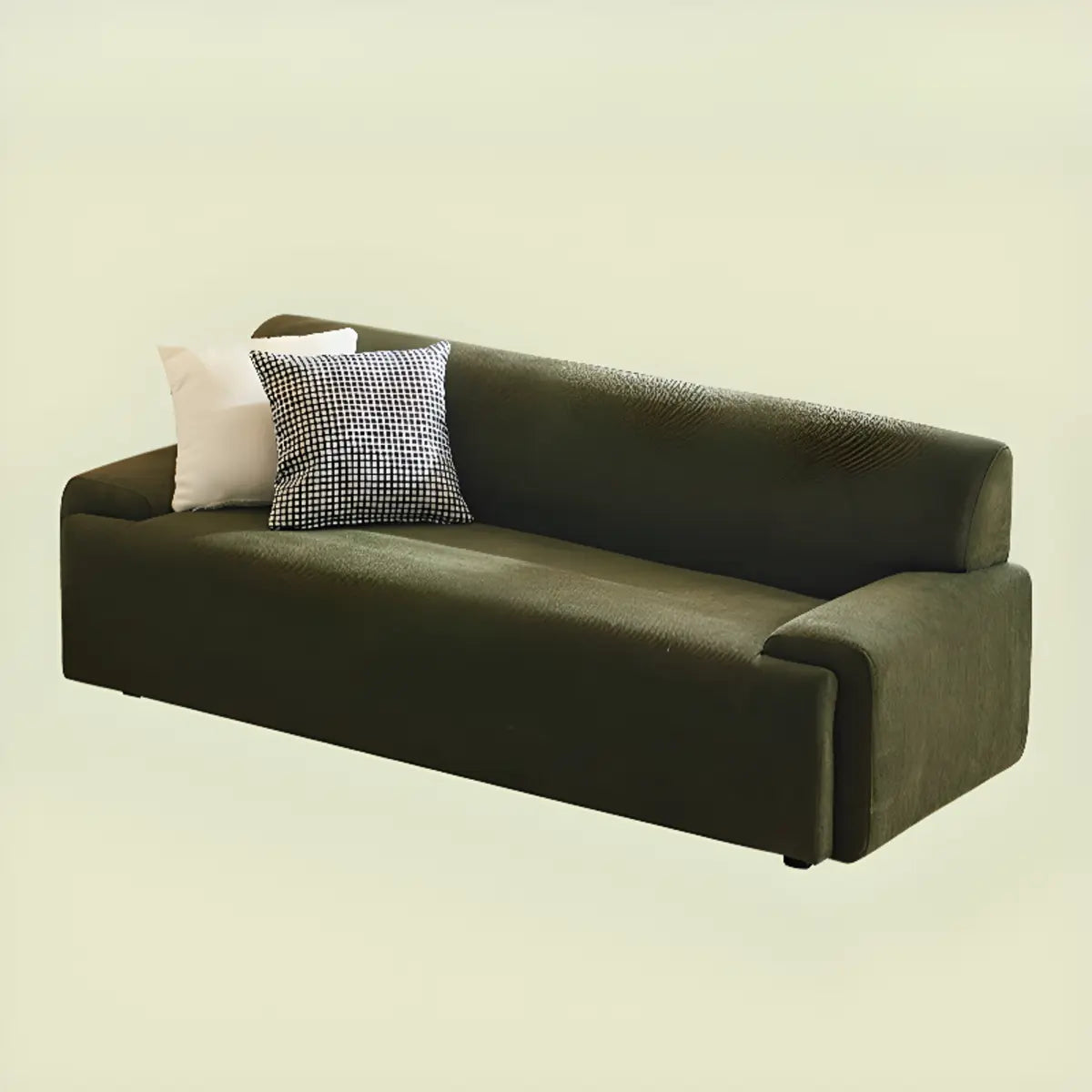 Green Scratch Resistant Corduroy Tight Back Sofa Image - 10