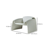 Green Scratch Resistant Recessed Arm Nappa Arm Chair #size