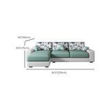 Green Stain Resistant Tech Cloth Pattern Sofa Chaise #size