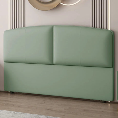 Green Upholstered Arched Panel Headboard with Legs Image - 1