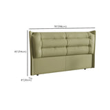 Green Upholstered Tufted Wingback Headboard with Legs #size