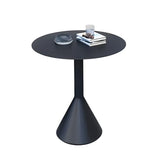 Green Waterproof Iron Frame Outdoor Round Coffee Table Image - 9