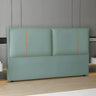 Grey-Blue Upholstered Rectangular Headboard with Legs Image - 8