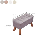 Grey Faux Leather Rectangular Sponge Ottoman Seats Image - 25