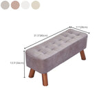 Grey Faux Leather Rectangular Sponge Ottoman Seats Image - 26