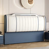 Grey Free-Standing Stepped Upholstered Headboard Image - 13