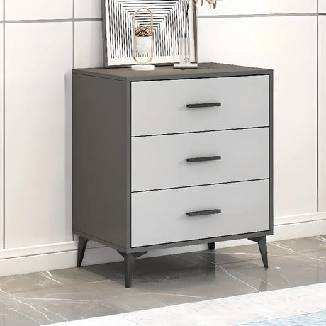 Grey Horizontal Drawer Wood Multi-Tier Storage Dresser Image - 2