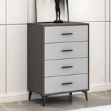 Grey Horizontal Drawer Wood Multi-Tier Storage Dresser Image - 5