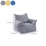 Grey Large Square Foam Armrest Abrasion Resistance Bean Bag #size