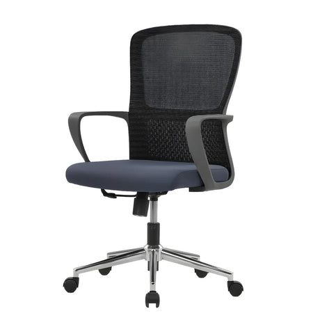 Grey Medium Lumbar Support Modern Mesh Swivel Office Chair Image - 2