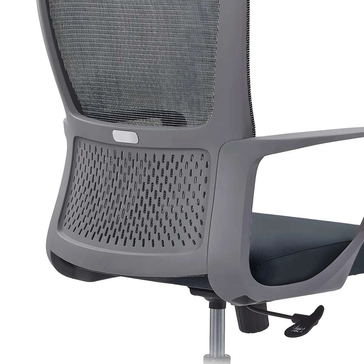 Grey Medium Lumbar Support Modern Mesh Swivel Office Chair Image - 4