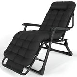 Grey Metal Adjustable Backrest Lounge Pillow Recliner Image - 10