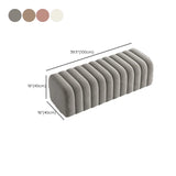 Grey Rectangle Flannel Upholstered Large Ottoman Bench Image - 26