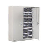 Grey Rectangular Steel Large Organizer Filing Cabinet Image - 12