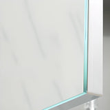 Grey Rectangular Steel LED Medicine Cabinet with Mirror Image - 14