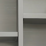 Grey Rectangular Steel LED Medicine Cabinet with Mirror Image - 9